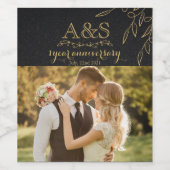 Étiquette de bouteille de vin élégant pour l'anniv (Étiquettes simples)