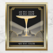 Étiquette de bouteille de vin et de vin mousseux (Étiquettes simples)