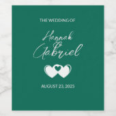 Étiquette de bouteille de vin mariage (Étiquettes simples)