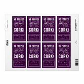 étiquette de bouteille de vin mariage il a posé la (Feuille entière)