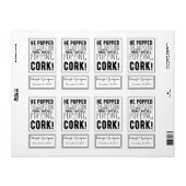 étiquette de bouteille de vin mariage il a posé la (Feuille entière)