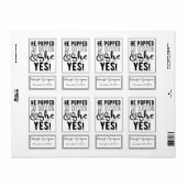 étiquette de bouteille de vin mariage il a posé la (Feuille entière)