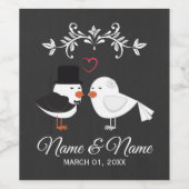 Étiquette de bouteille de vin Mariage personnalisé (Étiquettes simples)