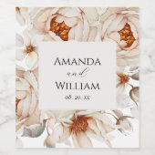 Étiquette de bouteille de vin Mariage personnalisé (Étiquettes simples)