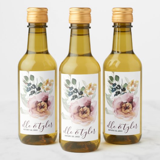 Étiquette de bouteille de vin miniature de mariage (Bouteilles)