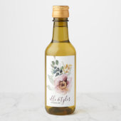 Étiquette de bouteille de vin miniature de mariage (Devant)