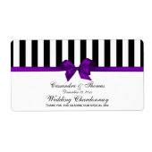 Étiquette de bouteille de vin noir blanc classique (Devant)