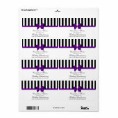 Étiquette de bouteille de vin noir blanc classique (Feuille entière)