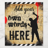 étiquette de bouteille de vin personnalisée mariag (Étiquettes simples)