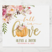 Étiquette de bouteille de vin pétillant Tombez amo (Étiquettes simples)