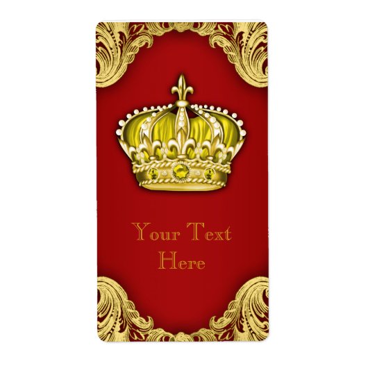 Étiquette de bouteille de vin Royal Crown (Devant)