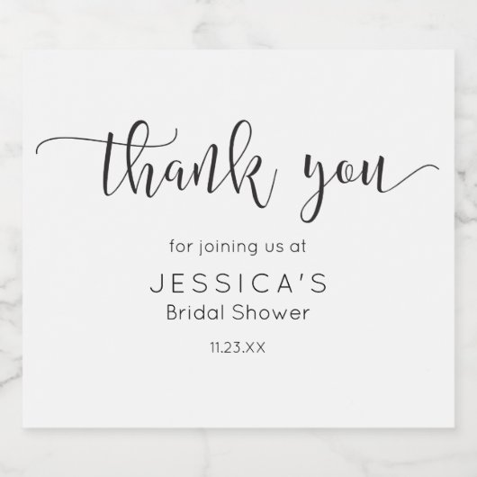 Étiquette de bouteille de vin rustique Script (Étiquettes simples)