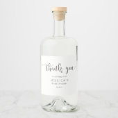 Étiquette de bouteille de vin rustique Script (Devant)