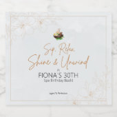 Étiquette de bouteille de vin Shine and Unwind (Étiquettes simples)