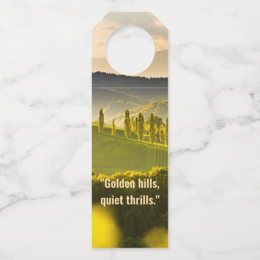 Étiquette de bouteille de vin – Silence Doré (Devant)