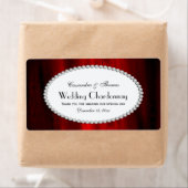 Étiquette de bouteille de vin Silky Red Pearl H (En situation)