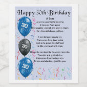 Étiquette de bouteille de vin Son Poem - 30e anniv (Étiquettes simples)