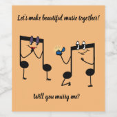 Étiquette de bouteille de vin - Voulez-vous m'épou (Étiquettes simples)