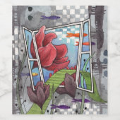 Étiquette de bouteille de vin Voyage et Dreams (Étiquettes simples)