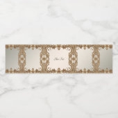 Étiquette de bouteille d'eau à cadre doré (Étiquettes simples)