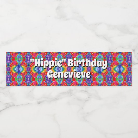 Étiquette de bouteille d'eau à cravate (Étiquettes simples)