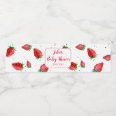 Étiquette de bouteille d'eau Baby shower fraise (Étiquettes simples)