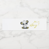 Étiquette de bouteille d'eau Baby shower Panda Our (Étiquettes simples)