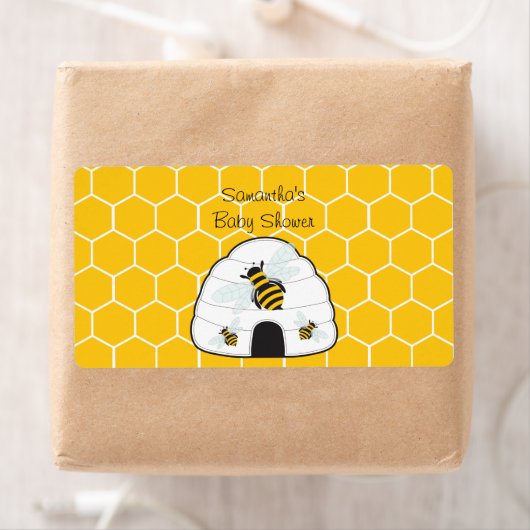 Étiquette de bouteille d'eau Bee Hive (En situation)