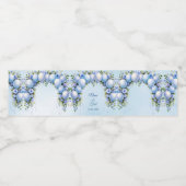 Étiquette de bouteille d'eau Blue Balloons (Étiquettes simples)