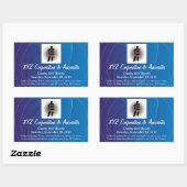 Étiquette de bouteille d'eau Blue Swirls personnal (Feuille)