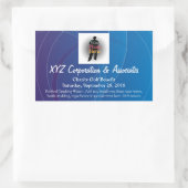 Étiquette de bouteille d'eau Blue Swirls personnal (Sac)