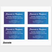 Étiquette de bouteille d'eau Blue Swirls personnal (Feuille)