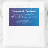 Étiquette de bouteille d'eau Blue Swirls personnal (Sac)