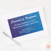 Étiquette de bouteille d'eau Blue Swirls personnal (Enveloppe)