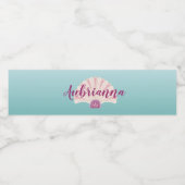 Étiquette de bouteille d'eau Coquillage de mer de  (Étiquettes simples)