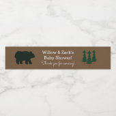 Étiquette de bouteille d'eau Customisée de l'ours (Étiquettes simples)