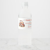 Étiquette de bouteille d'eau d'anniversaire du tra (Devant)