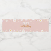 Étiquette de bouteille d'eau d'anniversaire rose p (Étiquettes simples)