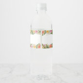 Étiquette de bouteille d'eau d'anniversaire tropic (Dos)