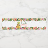 Étiquette de bouteille d'eau d'anniversaire tropic (Étiquettes simples)