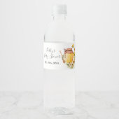 Étiquette de bouteille d'eau de Baby shower d'abei (Devant)