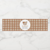 Étiquette de bouteille d'eau de Baby shower d'ours (Étiquettes simples)