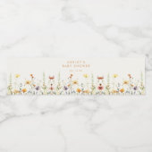 Étiquette de bouteille d'eau de Baby shower rustiq (Étiquettes simples)