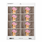 Étiquette de bouteille d'eau de Baby shower rustiq (Feuille entière)