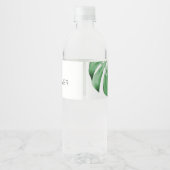 Étiquette de bouteille d'eau de Baby shower tropic (Dos)