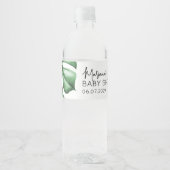 Étiquette de bouteille d'eau de Baby shower tropic (Devant)