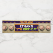 Étiquette de bouteille d'eau de base-ball (Étiquettes simples)