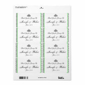 Étiquette de bouteille d'eau de citron vert noir e (Feuille entière)
