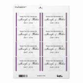 Étiquette de bouteille d'eau de coeur florale d'ar (Feuille entière)