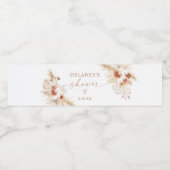 Étiquette de bouteille d'eau de douche Boho (Étiquettes simples)